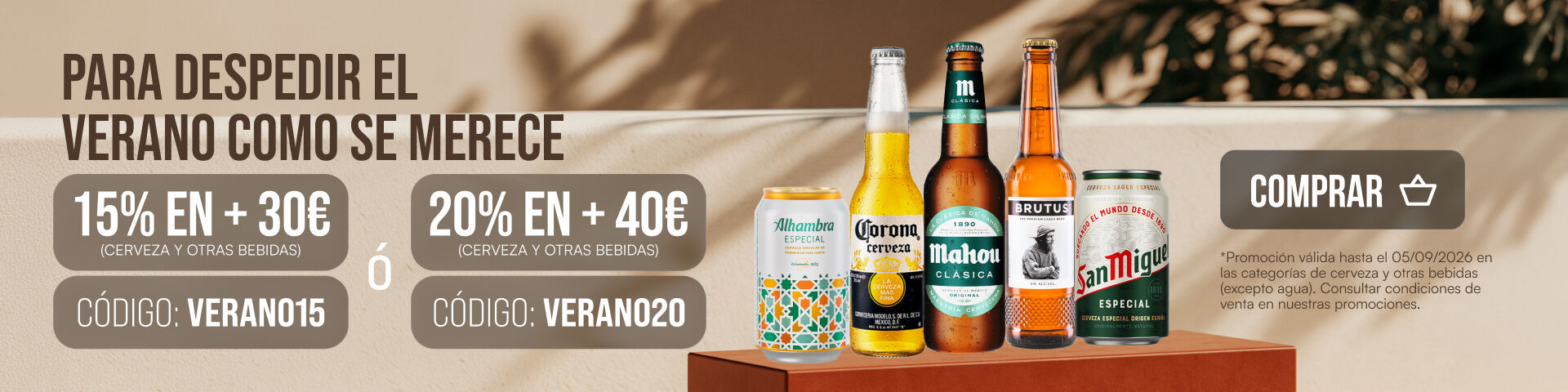 Descubre nuestros descuentos en Cerveza y otras bebidas